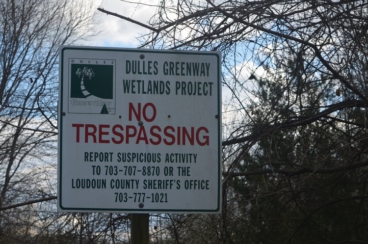 Dulles Greenway Eagle Cam Warning Sign