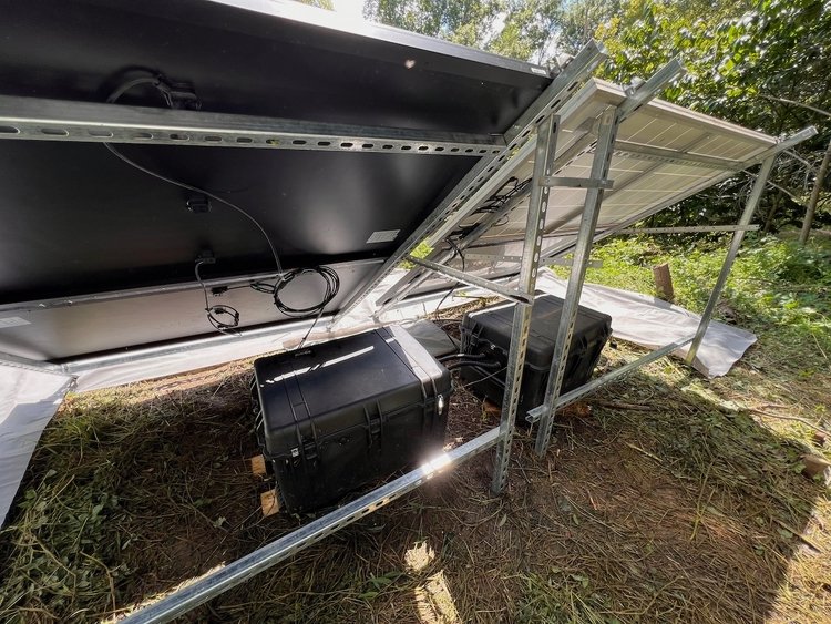 Dulles Greenway Live Eagle Cam Installation Solar and Power Boxes