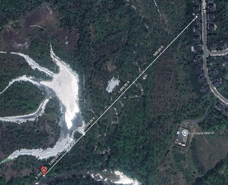 Dulles Greenway Eagle Cam Wireless Distance Map and Measurements