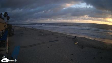 17th St. Del Mar Beach - 4K SW Live Webcam - May 25, 2026, 7:30pm PDT