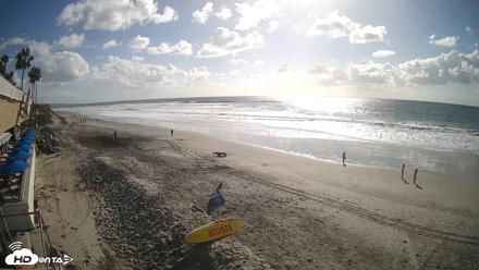17th St. Del Mar Beach - 4K SW Live Webcam - Oct 12, 2026, 3:39pm PDT
