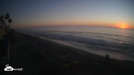 17th St. Del Mar Beach - 4K SW Live Webcam - Oct 6, 2026, 6:27pm PDT