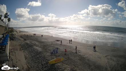 17th St. Del Mar Beach - 4K SW Live Webcam - Oct 12, 2026, 2:52pm PDT