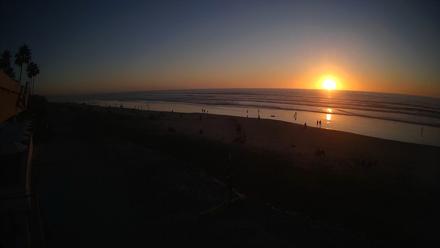 17th St. Del Mar Beach - 4K SW Live Webcam - Nov 23, 2025, 4:36pm PST