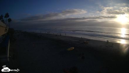 17th St. Del Mar Beach - 4K SW Live Webcam - Sep 12, 2026, 6:15pm PDT