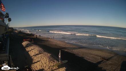 17th St. Del Mar Beach - 4K SW Live Webcam - Oct 15, 2026, 8:14am PDT