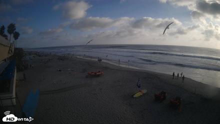 17th St. Del Mar Beach - 4K SW Live Webcam - Jun 7, 2026, 6:18pm PDT