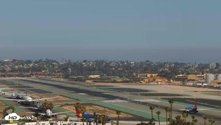 SD Lindbergh Airport & Bay Live Webcam - Jun 12, 2026, 10:00am PDT