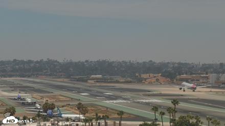 SD Lindbergh Airport & Bay Live Webcam - Jul 20, 2026, 12:43pm PDT