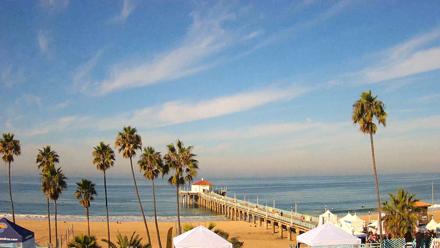 Manhattan Beach Pier Ultra HD Live Webcam - Oct 19, 2025, 9:20am PDT