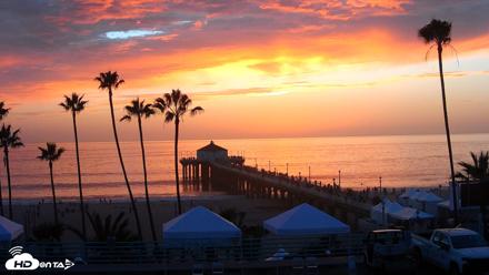 Manhattan Beach Pier Ultra HD Live Webcam - Oct 17, 2026, 6:22pm PDT
