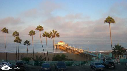 Manhattan Beach Pier Ultra HD Live Webcam - Aug 22, 2026, 6:55am PDT