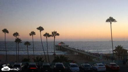 Manhattan Beach Pier Ultra HD Live Webcam - Jul 8, 2026, 8:13pm PDT