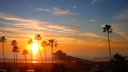 Manhattan Beach Pier Ultra HD Live Webcam - Jan 16, 2026, 5:03pm PST