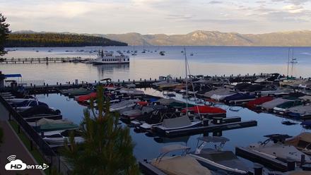 Tahoe City Marina - Lake Tahoe Live Webcam - Jul 1, 2026, 8:03pm PDT