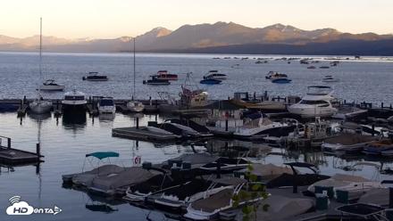 Tahoe City Marina - Lake Tahoe Live Webcam - Jun 19, 2026, 8:00pm PDT