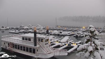 Tahoe City Marina - Lake Tahoe Live Webcam - Apr 12, 2026, 7:51pm PDT