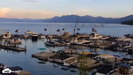 Tahoe City Marina - Lake Tahoe Live Webcam - Jun 17, 2026, 7:56pm PDT
