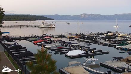 Tahoe City Marina - Lake Tahoe Live Webcam - Jun 1, 2026, 8:35pm PDT