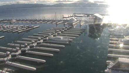 Tahoe City Marina - Lake Tahoe Live Webcam - Dec 27, 2025, 9:15am PST