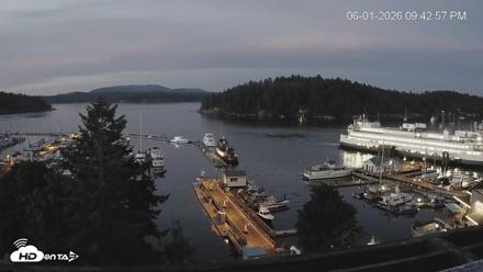 Friday Harbor - San Juan Island Live Webcam - Jun 1, 2026, 9:43pm PDT