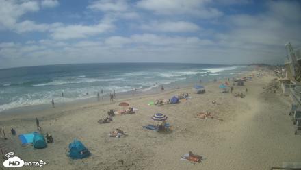 17th St. Del Mar Beach - 4K NW View Live Cam - Jun 10, 2026, 2:47pm PDT