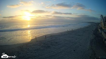17th St. Del Mar Beach - 4K NW View Live Cam - Jun 1, 2026, 7:35pm PDT