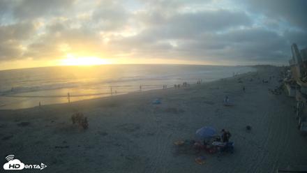 17th St. Del Mar Beach - 4K NW View Live Cam - Jul 4, 2026, 7:44pm PDT