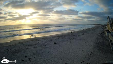 17th St. Del Mar Beach - 4K NW View Live Cam - May 22, 2026, 7:10pm PDT