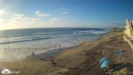 17th St. Del Mar Beach - 4K NW View Live Cam - Oct 19, 2026, 5:07pm PDT