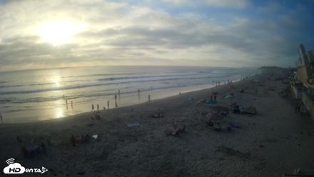 17th St. Del Mar Beach - 4K NW View Live Cam - Aug 1, 2026, 7:01pm PDT