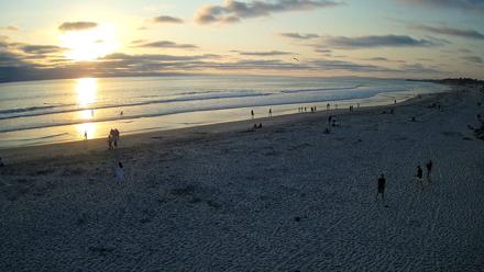 17th St. Del Mar Beach - 4K NW View Live Cam - Jul 15, 2025, 7:27pm PDT