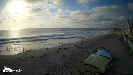 17th St. Del Mar Beach - 4K NW View Live Cam - Aug 11, 2026, 6:20pm PDT