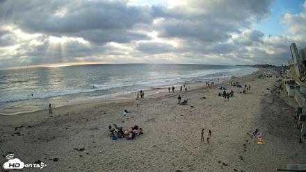 17th St. Del Mar Beach - 4K NW View Live Cam - May 23, 2026, 6:38pm PDT