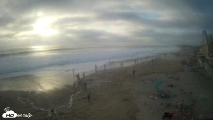 17th St. Del Mar Beach - 4K NW View Live Cam - Jul 26, 2026, 6:47pm PDT