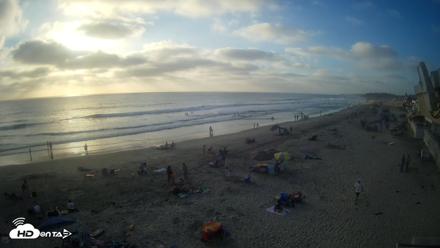17th St. Del Mar Beach - 4K NW View Live Cam - Aug 2, 2026, 6:53pm PDT