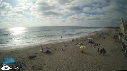 17th St. Del Mar Beach - 4K NW View Live Cam - Jun 25, 2026, 5:35pm PDT
