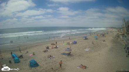 17th St. Del Mar Beach - 4K NW View Live Cam - Jun 10, 2026, 2:36pm PDT