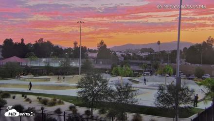 Hemet California Live Skate Park Webcam - Sep 20, 2026, 6:59pm PDT