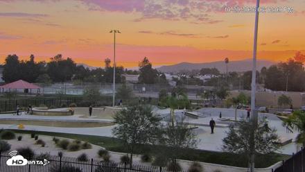 Hemet California Live Skate Park Webcam - Oct 20, 2026, 6:12pm PDT