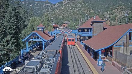 Pikes Peak COG Railway Live Webcam - Jul 12, 2026, 9:15am MDT