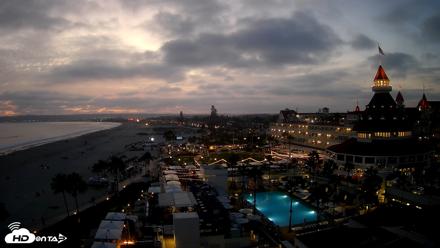 Hotel Del Coronado 4K Fixed Live Cam - Jul 25, 2026, 8:11pm PDT