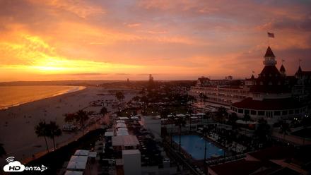 Hotel Del Coronado 4K Fixed Live Cam - Aug 10, 2026, 7:39pm PDT