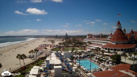 Hotel Del Coronado 4K Fixed Live Cam - Jun 19, 2026, 3:01pm PDT