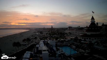 Hotel Del Coronado 4K Fixed Live Cam - Jul 25, 2026, 7:53pm PDT