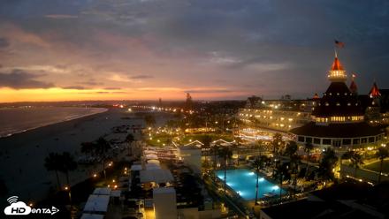 Hotel Del Coronado 4K Fixed Live Cam - Aug 10, 2026, 8:02pm PDT