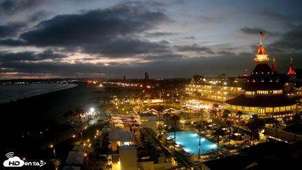 Hotel Del Coronado 4K Fixed Live Cam - Jun 6, 2026, 8:27pm PDT