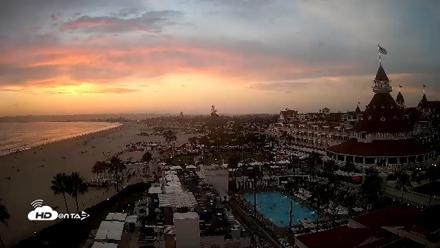 Hotel Del Coronado 4K Fixed Live Cam - Aug 9, 2026, 7:44pm PDT