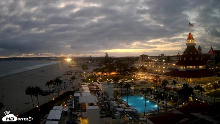 Hotel Del Coronado 4K Fixed Live Cam - Jun 30, 2026, 8:19pm PDT