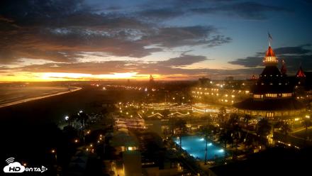 Hotel Del Coronado 4K Fixed Live Cam - Jul 20, 2026, 8:25pm PDT